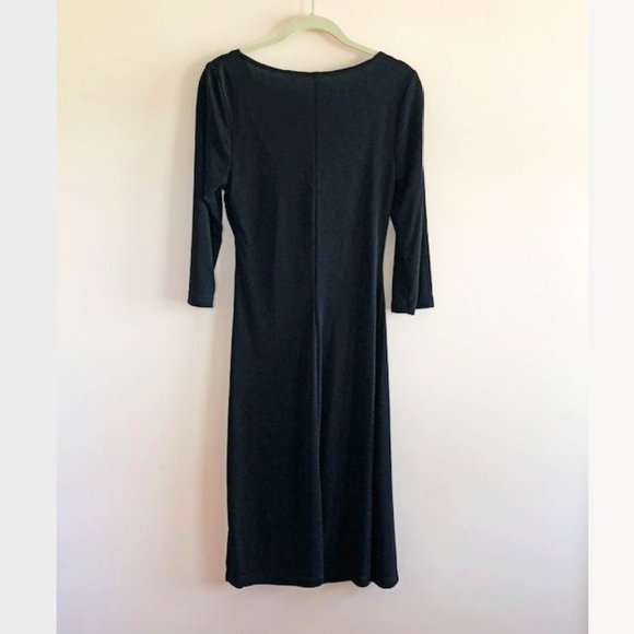 Byer Too! Little Black Dress with draping neckline and side slits - Picture 6 of 13